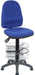 Ergo Twin Deluxe Draughter High Back Fabric Operator Office Chair with Fixed Arms Blue - 2900BLU/1164/0288