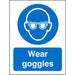 Mandatory Sign Wear Goggles Vinyl 30 x 20 cm