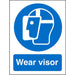 Mandatory Sign Visor vinyl Blue, White 30 x 20 cm