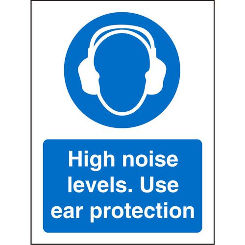 Mandatory Sign High Noise vinyl Blue, White 30 x 20 cm