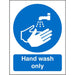 Mandatory Sign Wash Hands Vinyl 30 x 20 cm