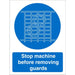 Mandatory Sign Stop Machine Plastic 20 x 15 cm