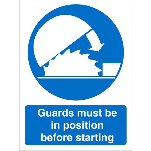 Mandatory Sign Guards vinyl 30 x 20 cm