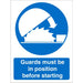 Mandatory Sign Guards Plastic Blue, White 30 x 20 cm