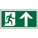 Fire Exit Sign with Up Arrow Plastic 15 x 30 cm