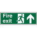 Fire Exit Sign with Up Arrow Vinyl 10 x 30 cm