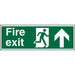 Fire Exit Sign with Up Arrow Plastic 15 x 45 cm