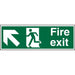 Fire Exit Sign with Up Left Arrow Vinyl 15 x 45 cm