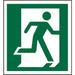 Fire Exit Sign Right Arrow Vinyl 15 x 15 cm