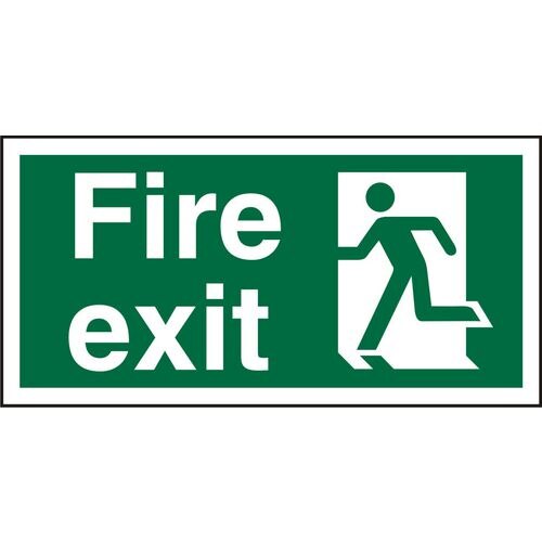 Fire Exit Sign with Left Arrow Plastic 15 x 30 cm