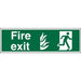 Fire Exit Sign with Right Arrow Self Adhesive Plastic 20 x 60 cm