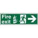 Fire Exit Sign with Right Arrow Plastic 20 x 60 cm