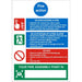 Fire Action Sign for Prisons Plastic 20 x 15 cm