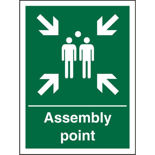 Safe Procedure Sign Assembly Point Vinyl 60 x 40 cm