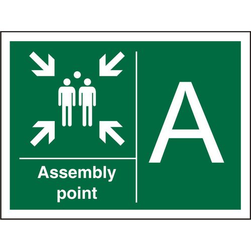 Safe Procedure Sign Assembly Point A Vinyl 20 x 30 cm