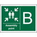 Safe Procedure Sign Assembly Point B Vinyl 40 x 60 cm