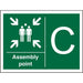 Safe Procedure Sign Assembly Point C Vinyl 20 x 30 cm