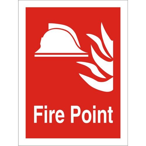 Fire Point Sign Vinyl 20 x 15 cm