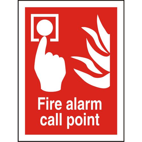 Fire Alarm Sign Call Point Vinyl 30 x 20 cm