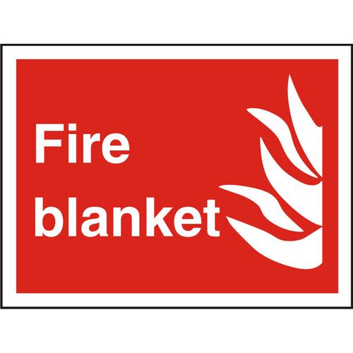 Fire Sign Blanket Vinyl 15 x 20 cm