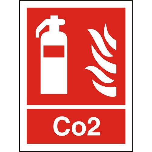 Fire Extinguisher Sign Co2 Vinyl 30 x 20 cm