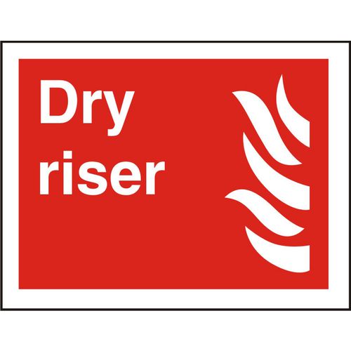 Fire Sign Dry Riser Self Adhesive Vinyl 20 x 30 cm