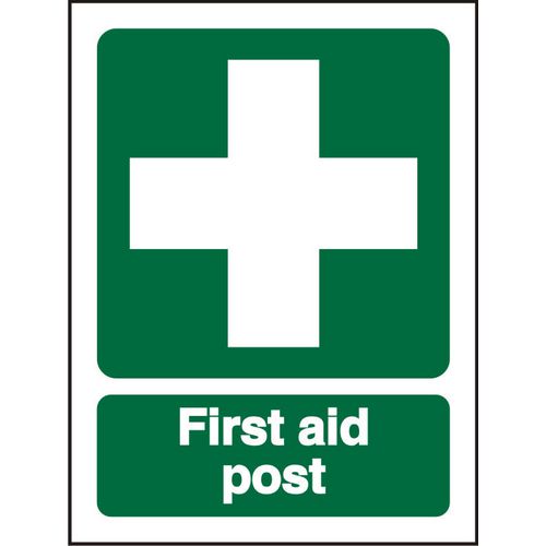 First Aid Sign First Aid Post Vinyl 30 x 20 cm