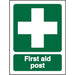 First Aid Sign First Aid Post Vinyl 30 x 20 cm