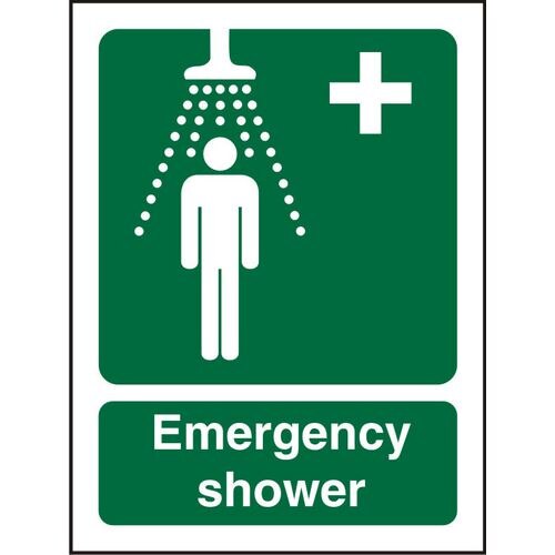 First Aid Sign Shower Vinyl 30 x 20 cm