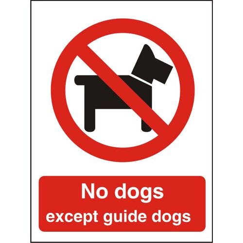 Prohibition Sign No Dogs Plastic 30 x 20 cm