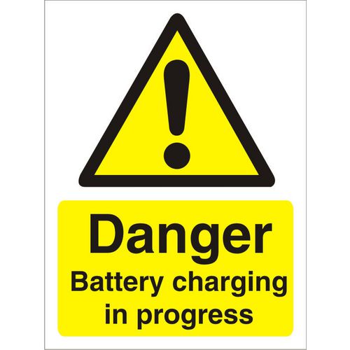 Warning Sign Battery Charging Vinyl 40 x 30 cm