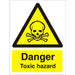 Warning Sign Toxic Hazard Vinyl 20 x 15 cm