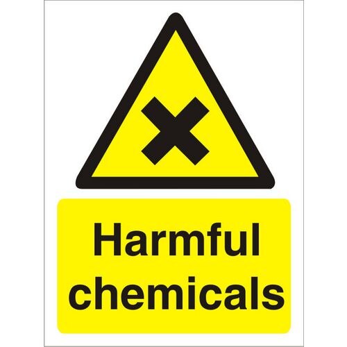 Warning Sign Harmful Chemicals Plastic 40 x 30 cm