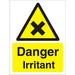 Warning Sign Irritant Vinyl 30 x 20 cm