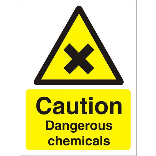 Warning Sign Chemicals Vinyl 40 x 30 cm