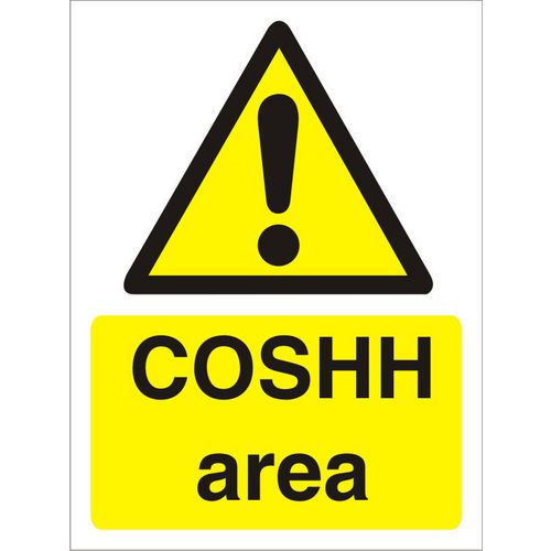 Warning Sign Coshh Area Vinyl 40 x 30 cm