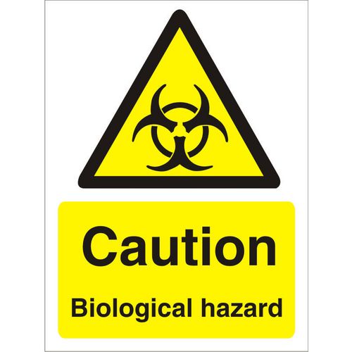 Warning Sign Biological Hazard Vinyl 30 x 20 cm