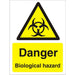 Warning Sign Biological Hazard Self Adhesive Vinyl 40 x 30 cm