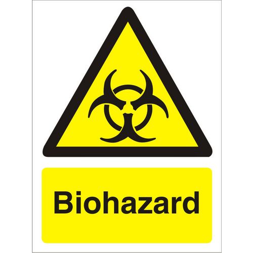 Warning Sign Biohazard Plastic 20 x 15 cm