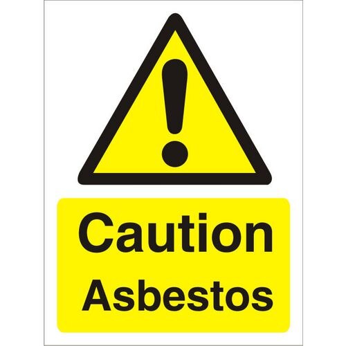 Warning Sign Asbestos Vinyl 20 x 15 cm