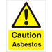 Warning Sign Asbestos Vinyl 40 x 30 cm