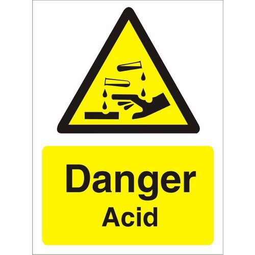 Warning Sign Acid Vinyl 40 x 30 cm