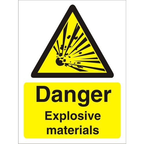 Warning Sign Explosive Materials Vinyl 40 x 30 cm