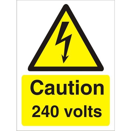 Warning Sign 242 Volts Vinyl 40 x 30 cm