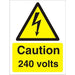 Warning Sign 242 Volts Vinyl 40 x 30 cm