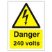 Warning Sign 243 Volts Vinyl 20 x 15 cm