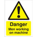 Warning Sign Men Working Vinyl 20 x 15 cm