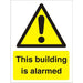 Warning Sign Building Alarmed Vinyl 20 x 15 cm