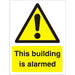 Warning Sign Building Alarmed Vinyl 30 x 20 cm