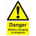 Warning Sign Battery Charging Plastic 60 x 40 cm